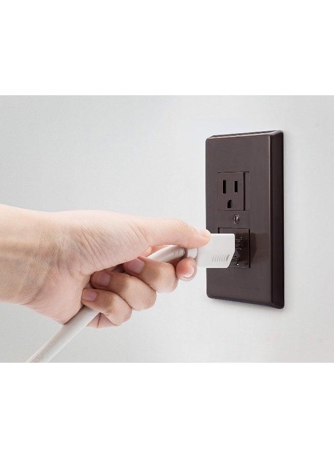 Safety Innovations 6-Pack Safety Innovations Self-Closing (1Screw) Standard Outlet Covers - an Alternative to Wall Socket Plugs for Child Proofing Outlets, (Espresso)  - Image 2