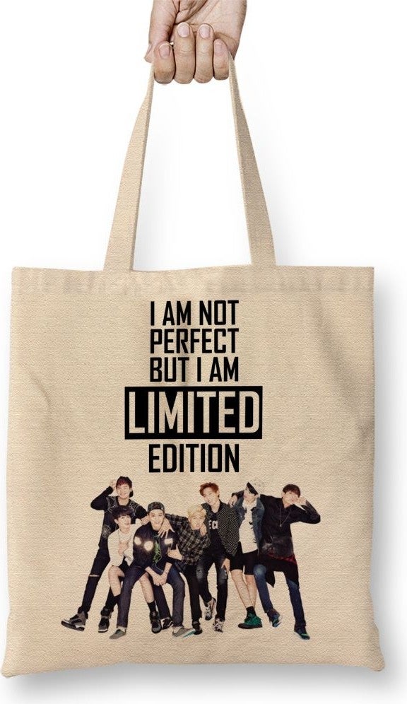 Baskı Dükkanı Print Shop Bts Limited Edition Kpop Tote Bag Long Handle 