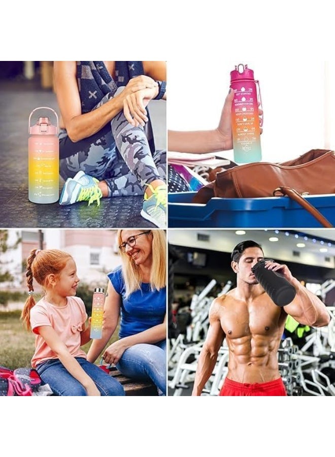 Spaceshoop 3*1 Motivational Water Bottle Set 2L 900ml 300ml  for Adults with Time Marker - Image 3
