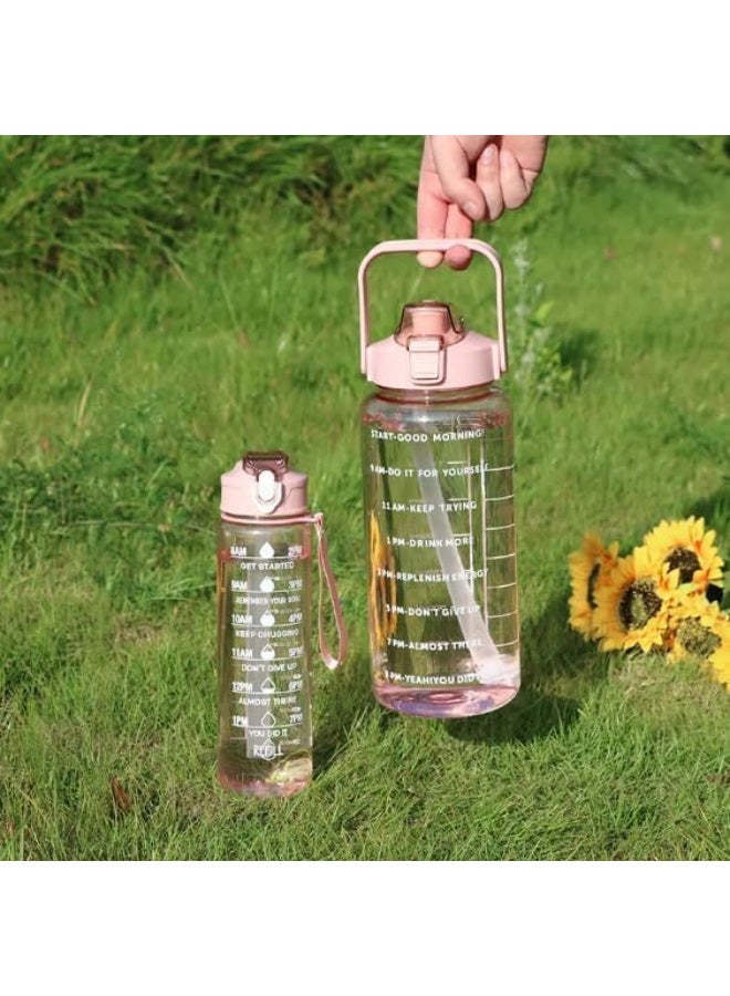 Spaceshoop 3*1 Motivational Water Bottle Set 2L 900ml 300ml  for Adults with Time Marker - Image 5