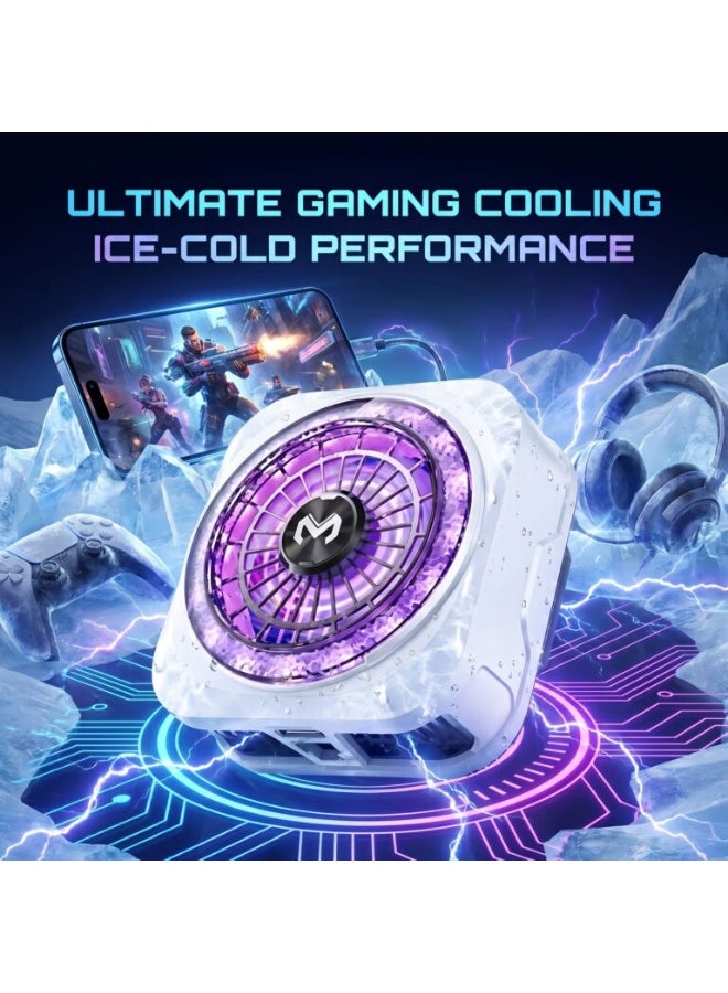 Memo CX21 Magnetic Phone Cooler – 18W Semiconductor Mobile Cooling Fan with RGB LED, Dual Airflow, Fast Ice Cooling, Magnetic & Clip-On Design, USB-C Gaming Cooler for iPhone & Android Smartphones - Image 5