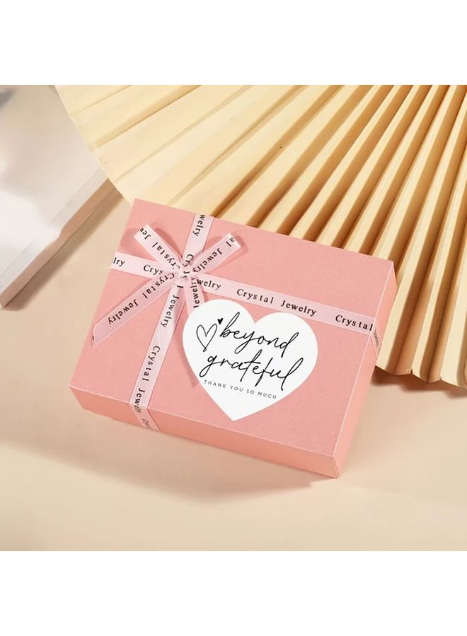 50 Pcs Small Business Heartfelt Thank You Cards Love Shape Inspirational Messages for Wedding Valentine Thanksgiving - Image 1