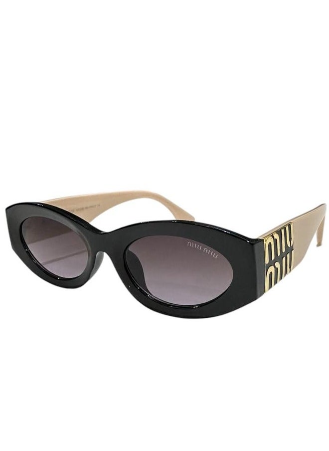 Women's sunglasses (Miu Miu) frame color is black and arm color is beige - pzsku/ZF1540F7137B312572230Z/45/_/1740870415/f07c4d93-5d3a-4b1a-91fd-3fb973d7032c