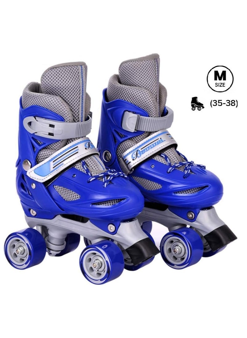 Adjustable size roller skates for indoor and outdoor skating for boys and girls M ( 35-38)cm - Image 1