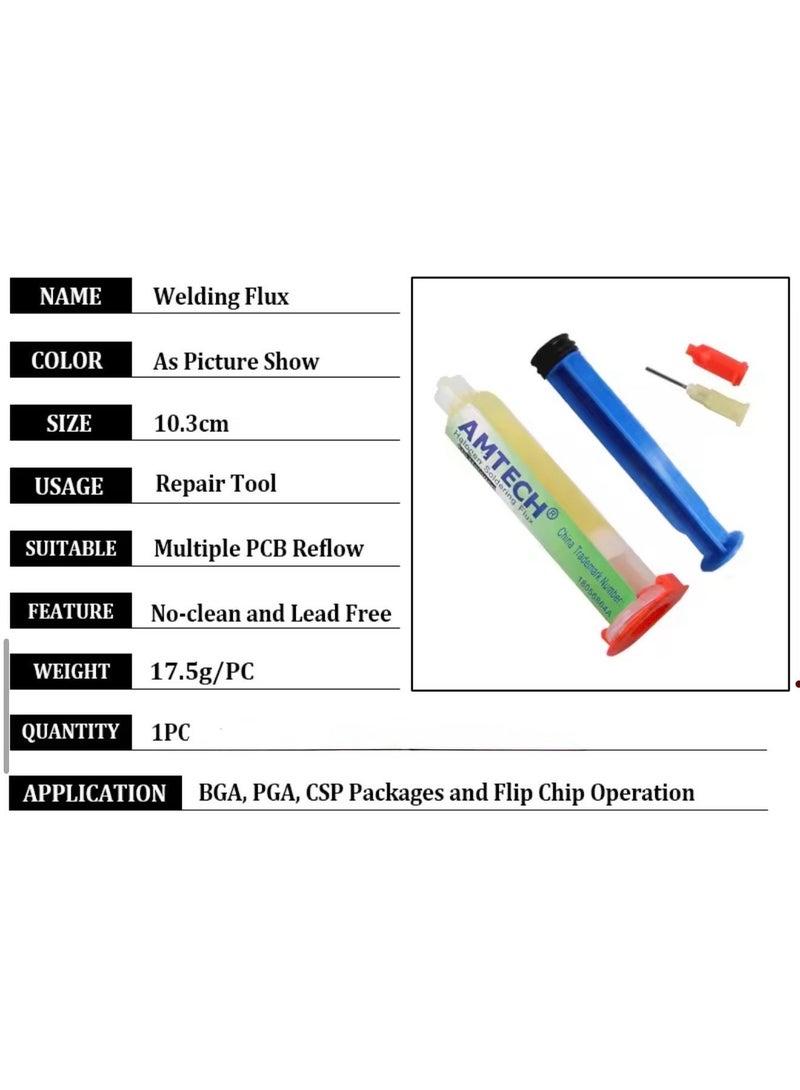 AMTECH NC-559-ASM Solder Flux welding Paste 10cc for BGA PCB Repair - No-Clean & Lead-Free one piece - Image 2