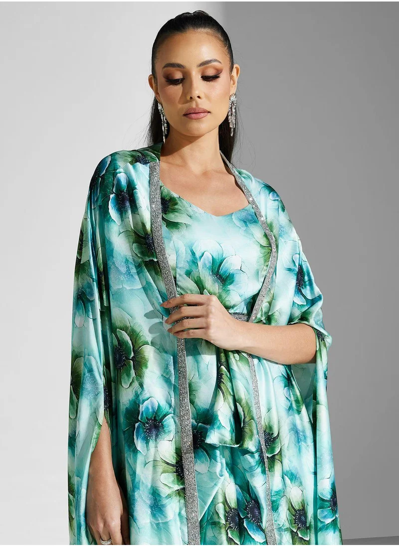 جولدن ابل Floral Print 2Pcs Dress
