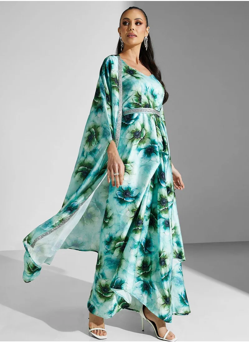 جولدن ابل Floral Print 2Pcs Dress