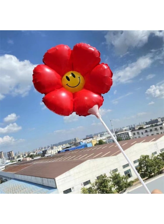 Micro-business Push Toy Balloon Bat Handheld Cartoon Daisy Flower Sunflower Birthday Queue Decoration-Color:Medium Clip Chrysanthemum Green 20  - Image 4