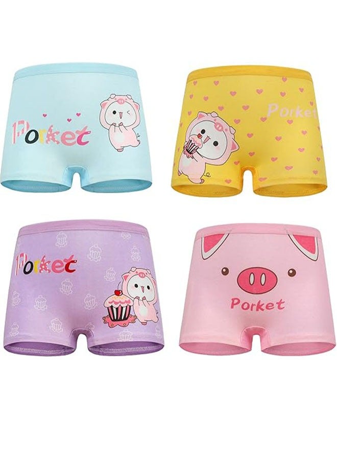 جيوستوس 4 أجهزة كمبيوتر الأطفال ملابس داخلية موجزة مع حزام ناعم للبنات ， سراويل داخلية قابلة للتنفس وناعمة مع سراويل فتاة صغيرة مرنة ناعمة (م) - Image 1