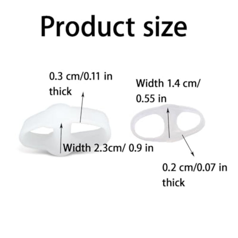6 Pair Toe Spacers Bunion Corrector, Big Toe Straightener for Women and Men, Double Loop Gel Splint Separator, Soft Silicone Separator for Overlapping Toes and Alignment White, One Size - Image 2
