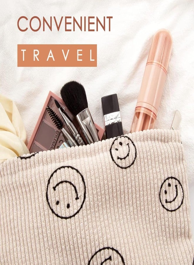 SARJAK 4 in 1 Makeup Brush Set with Cover, Travel Portable Cosmetic Brush Kit, Face Powder Blush Eye Makeup Brushes Combo, Compact Makeup Tools for Daily Use - Image 5