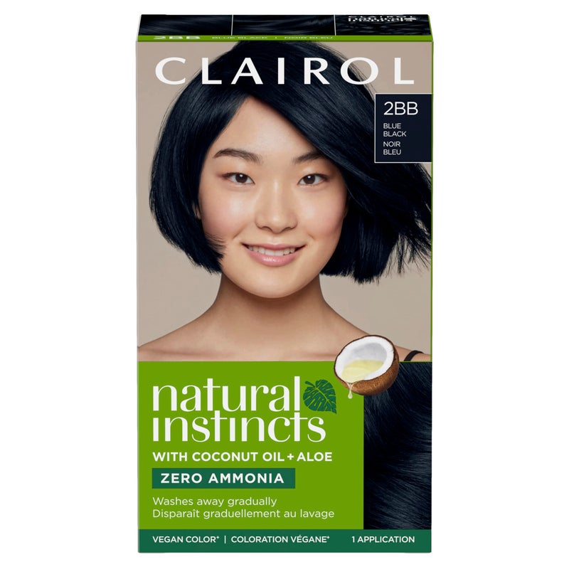Clairol Natural Instincts Demi-Permanent Hair Dye, 2BB Blue Black Hair Color, Pack of 1 - Image 1