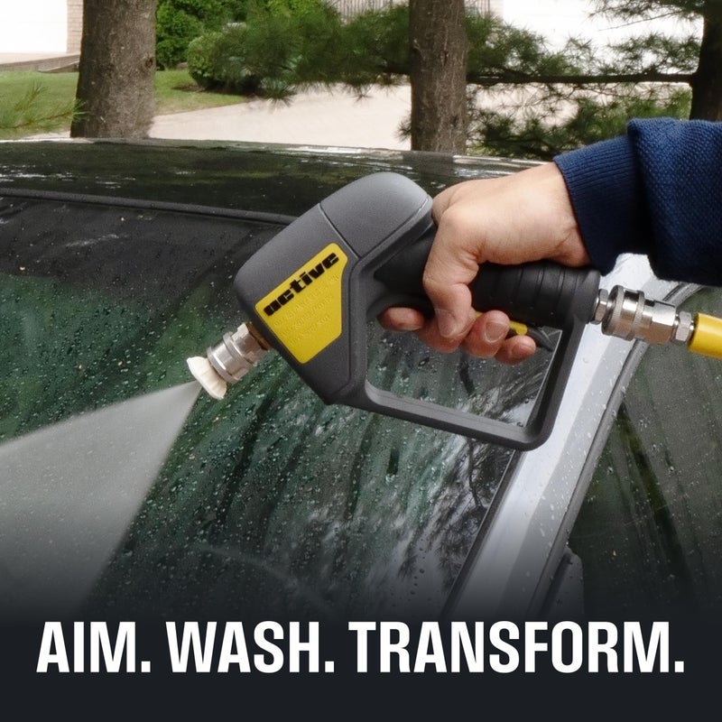Active Swivel Pressure Washer Gun with an inbuilt 3/8â€ Inlet Male Swivel Plug for Pressure Washer Hose and 1/4â€ Female Quick Connect for nozzles, Wands & Foam Cannon for Home car wash and Detailing. - Image 2