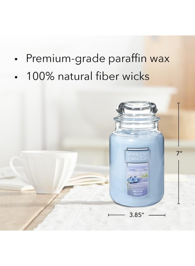 Yankee Candle Beach Walk Scented, Classic 22oz Large Jar Single Wick Candle, Over 110 Hours of Burn Time, Multicolored - Image 4
