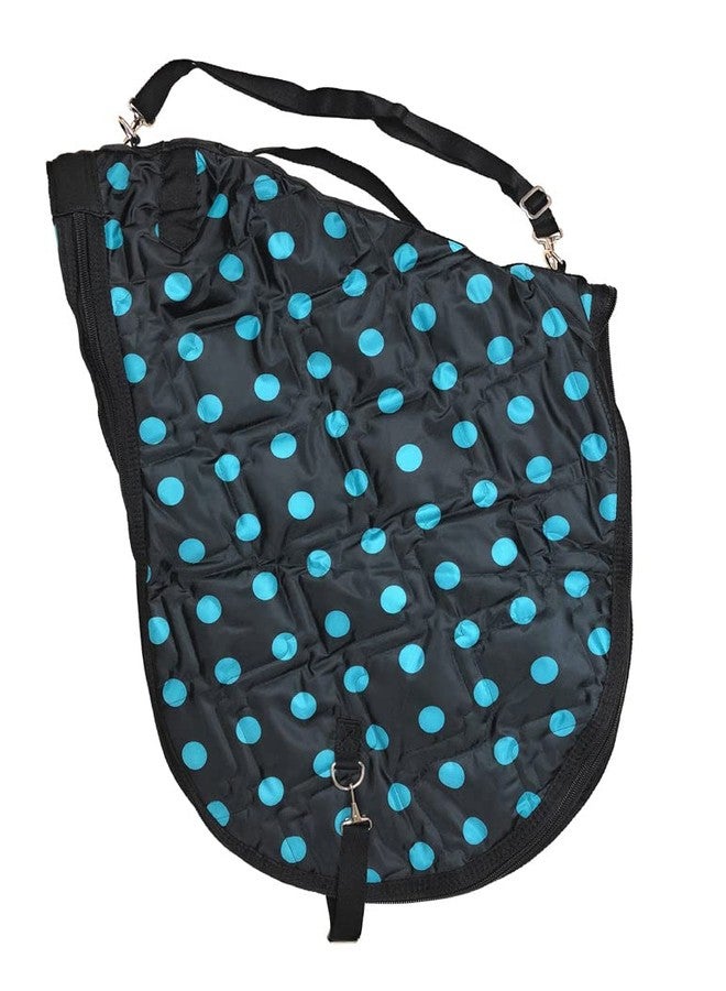 AJ Tack English Padded Saddle Carrier, Water-Resistant 420D Nylon Saddle Bag with Full Zipper Enclosure, Interior Securing Straps, Adjustable Shoulder Strap, Fits Most English Saddles, Navy Blue - Image 5
