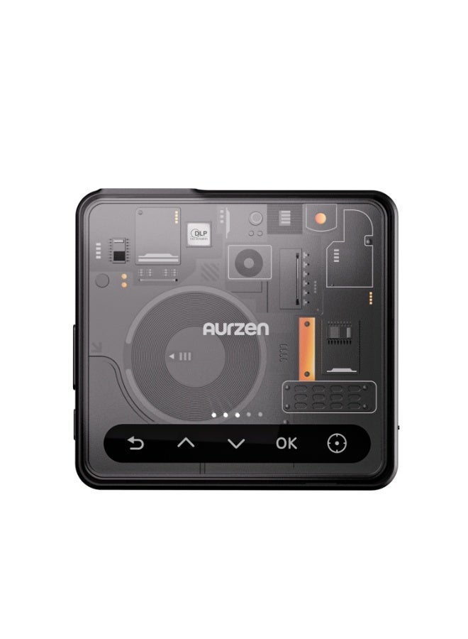 Aurzen ZIP Tri-Fold Mini Projector, Ultra Portable Pocket Projector, 720P DLP, 100 ANSI Lumens, Wireless Screen Mirroring (No WiFi), Bluetooth 5.4, 5000mAh Battery - Image 4
