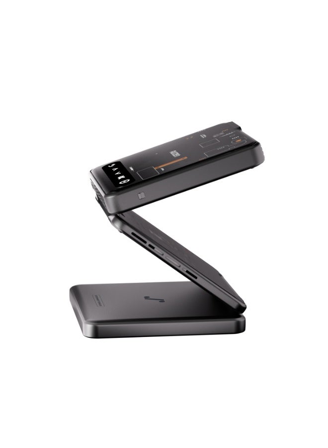 Aurzen ZIP Tri-Fold Mini Projector, Ultra Portable Pocket Projector, 720P DLP, 100 ANSI Lumens, Wireless Screen Mirroring (No WiFi), Bluetooth 5.4, 5000mAh Battery - Image 2