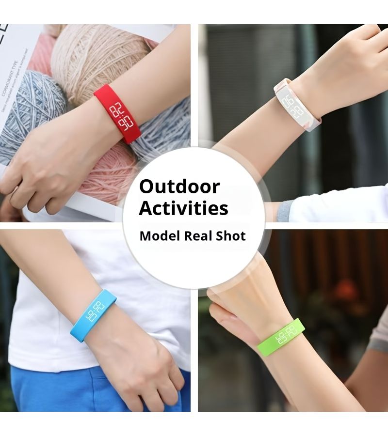 LED Square Smart Watch with Step Counter USB Charging White Flagship Edition - Image 2