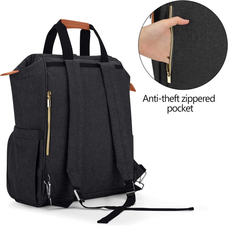 Teamoy Breast Pump Bag Compatible with Spectra S1,S2, Medela and Cooler Bag, Convertible Breast Pump Tote and Backpack with Laptop Sleeve for Working Moms, Black - Image 5
