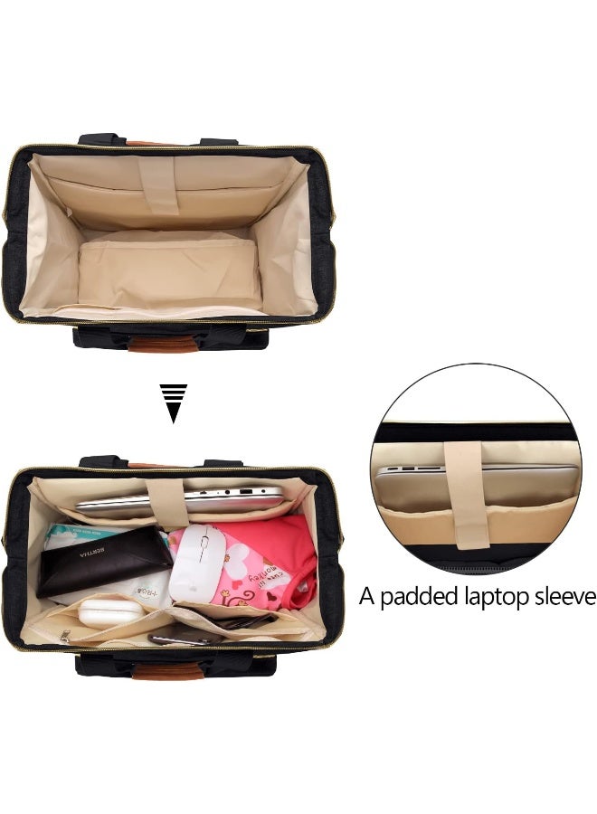 Teamoy Breast Pump Bag Compatible with Spectra S1,S2, Medela and Cooler Bag, Convertible Breast Pump Tote and Backpack with Laptop Sleeve for Working Moms, Black - Image 4