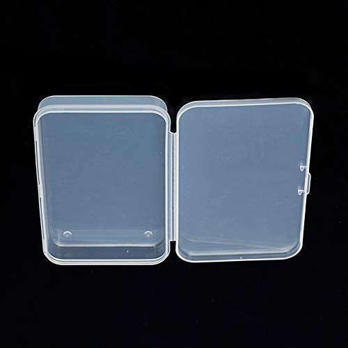 AKOAK Clear Polypropylene Rectangle Mini Storage Containers Box with Hinged Lid for Card,Accessories,Crafts,Learning Supplies,Screws,Drills,Battery,4.8" x 2.9" x 0.67",Pack of 4 - Image 4