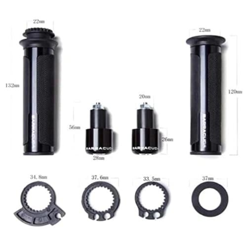 0TO6 Barracuda Handle Grip Silver Handle Bar Grip for Universal for All Bike - Image 2