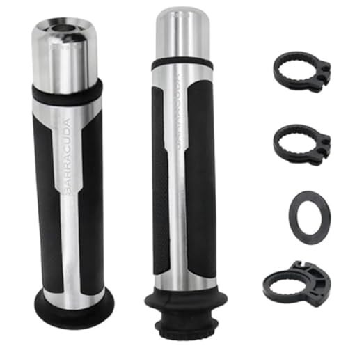 0TO6 Barracuda Handle Grip Silver Handle Bar Grip for Universal for All Bike - Image 3