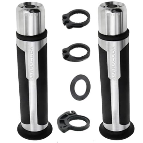 0TO6 Barracuda Handle Grip Silver Handle Bar Grip for Universal for All Bike - Image 1