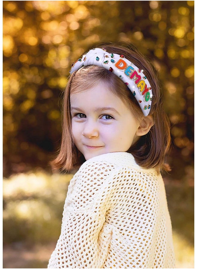 CEALXHENY - Mexican Headbands Cinco De Mayo Headband For Women Beaded Pinata Sombrero Chili Cactus Fiesta Headband Jeweled Rhinestone Knotted Headband Mexican Fiesta Hair Accessories Gifts (Cinco De Mayo) - Image 1