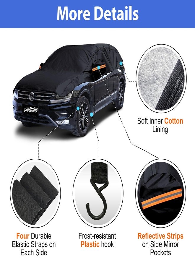 AltoCover Half Car Cover Top, Hail Protector Car Cover with Cotton Liner, Sunroof & Windshield Cover for Ice and Snow, All Weather Vehicle Body Cover for Sun, Rain, Dust, Fit SUV M - Image 4