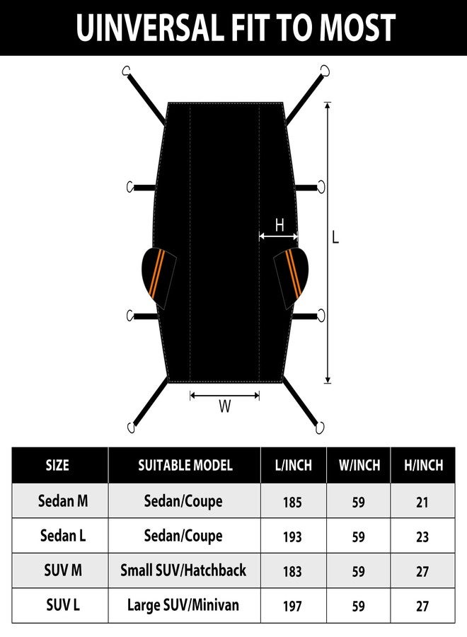 AltoCover Half Car Cover Top, Hail Protector Car Cover with Cotton Liner, Sunroof & Windshield Cover for Ice and Snow, All Weather Vehicle Body Cover for Sun, Rain, Dust, Fit SUV M - Image 5