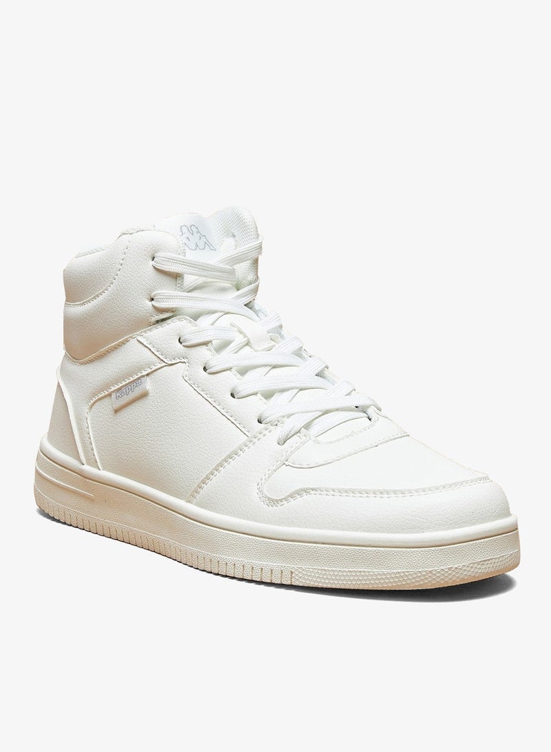 كابا سنيكرز نسائي عالي بلون سادة مع إغلاق برباط - Image 3