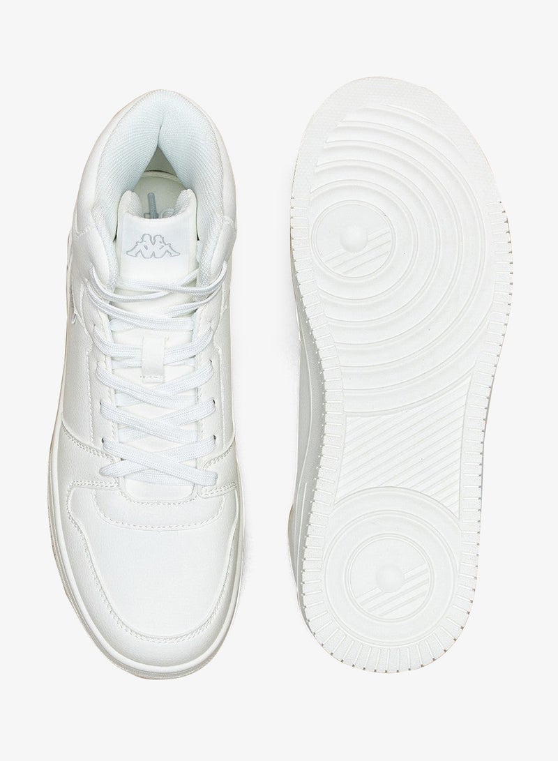 كابا سنيكرز نسائي عالي بلون سادة مع إغلاق برباط - Image 4