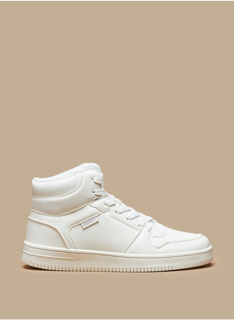 Kappa Womens Solid High Top Sneakers with Lace Up Closure  - Image 1