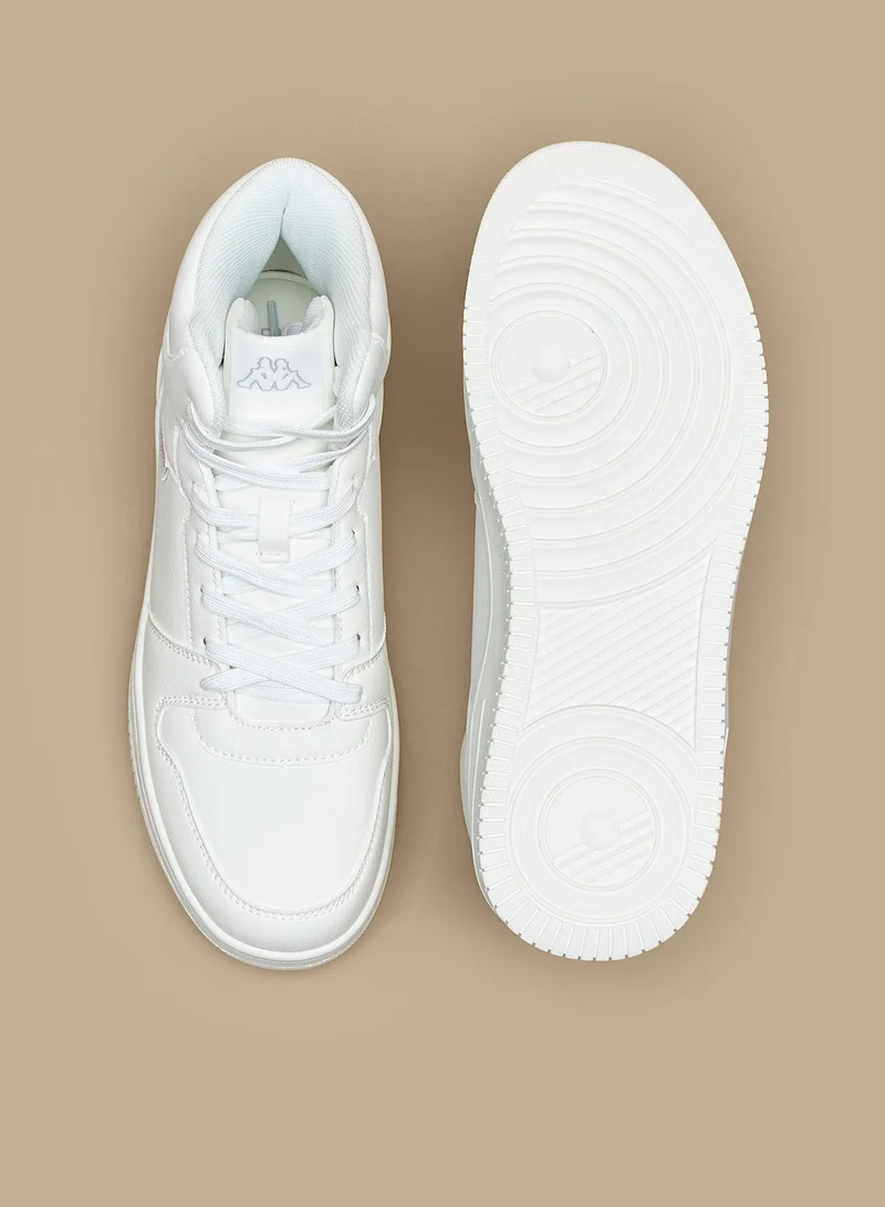 Kappa Womens Solid High Top Sneakers with Lace Up Closure