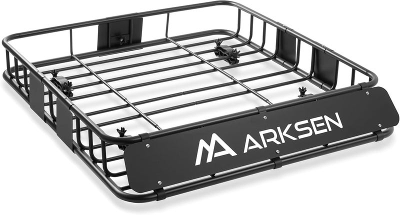 ARKSEN 43 x 39 x 6 Inch Universal 150LB Heavy Duty Roof Rack Cargo with Extension Car Top Luggage Holder Carrier Basket for SUV, Truck, & Car Steel Construction - Image 1
