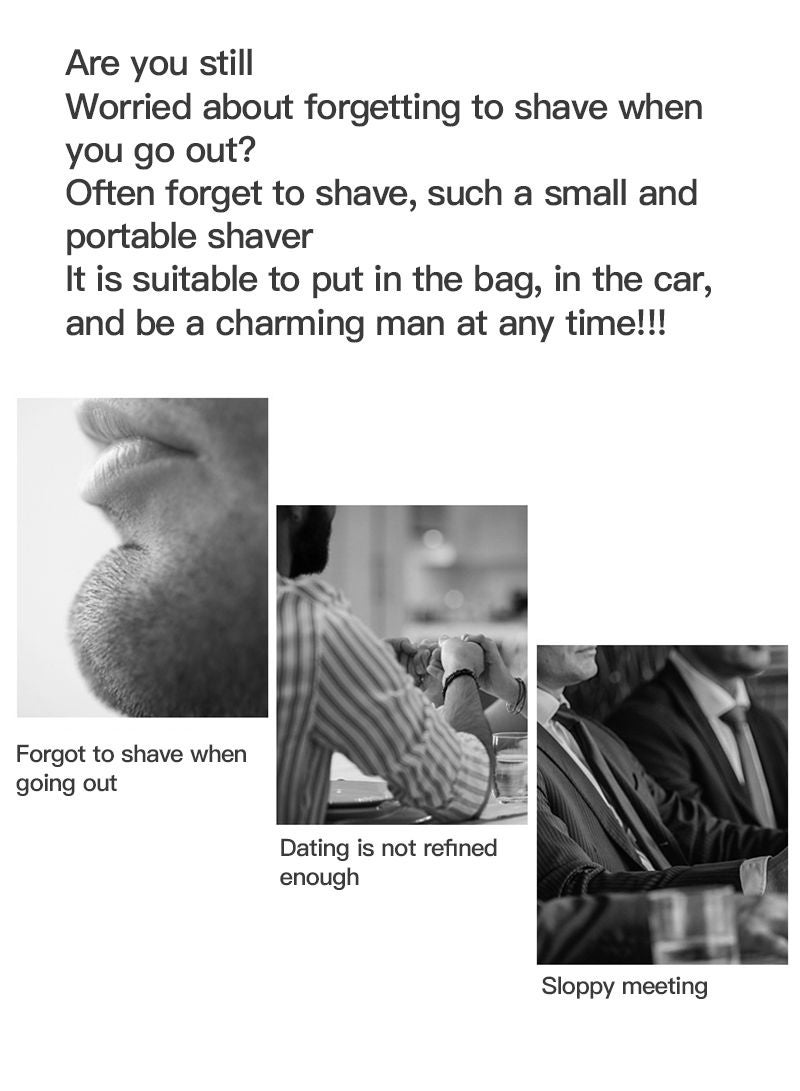 Sharpdo ماكينة حلاقة كهربائية دوارة لاسلكية صغيرة محمولة مقاومة للماء وقابلة لإعادة الشحن عبر USB للرجال | ماكينة حلاقة كهربائية بحجم الجيب قابلة للغسل، ماكينة حلاقة برأسين - Image 2