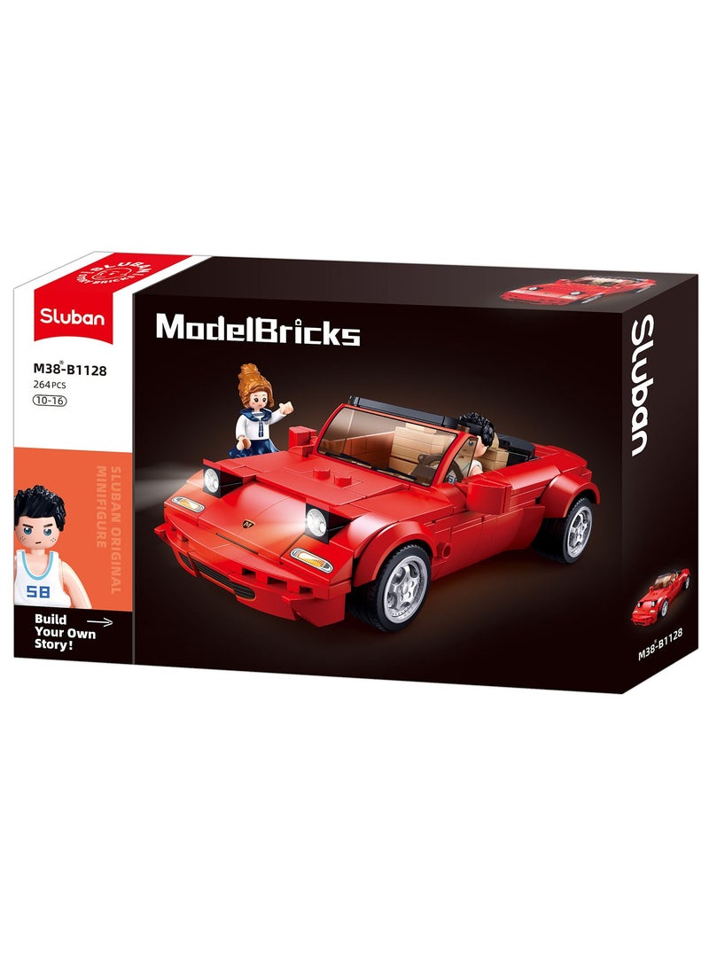 Sluban Model Bricks -MX5S Sports Car(264pcs) - Image 1
