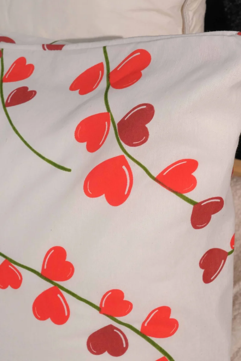 فافورا Gold Single Heart Duvet Cover Set - Red
