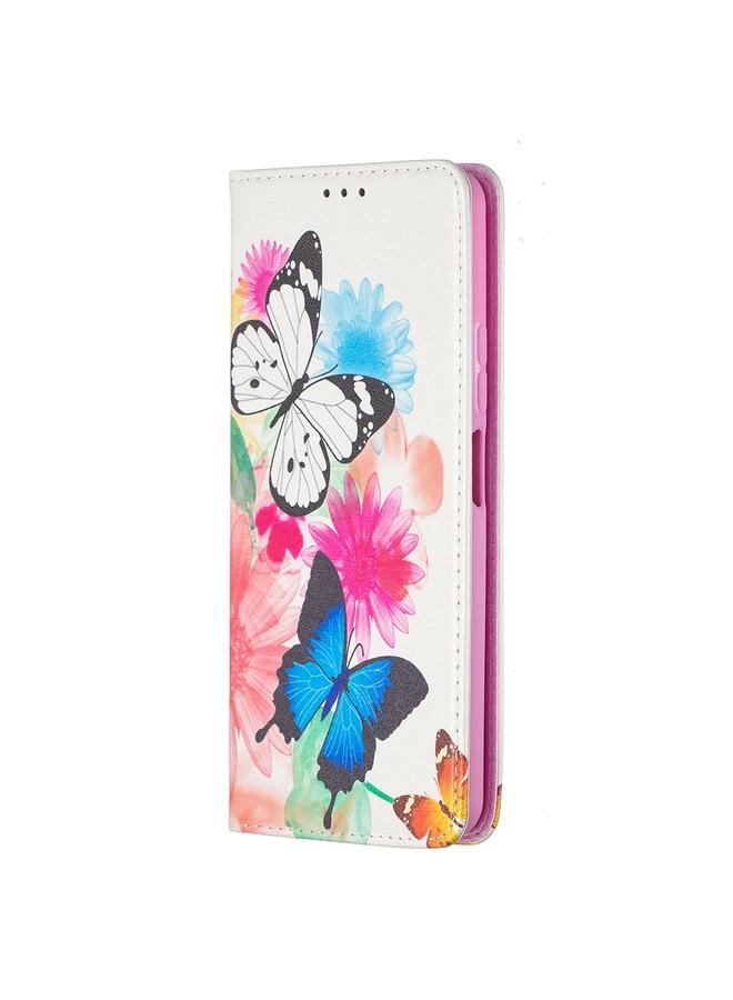 Zaboon Case For Huawei P smart 2021 / Y7a Colored Drawing Pattern Invisible Magnetic Horizontal Flip PU Leather Case with Holder & Card Slots & Wallet - Image 2