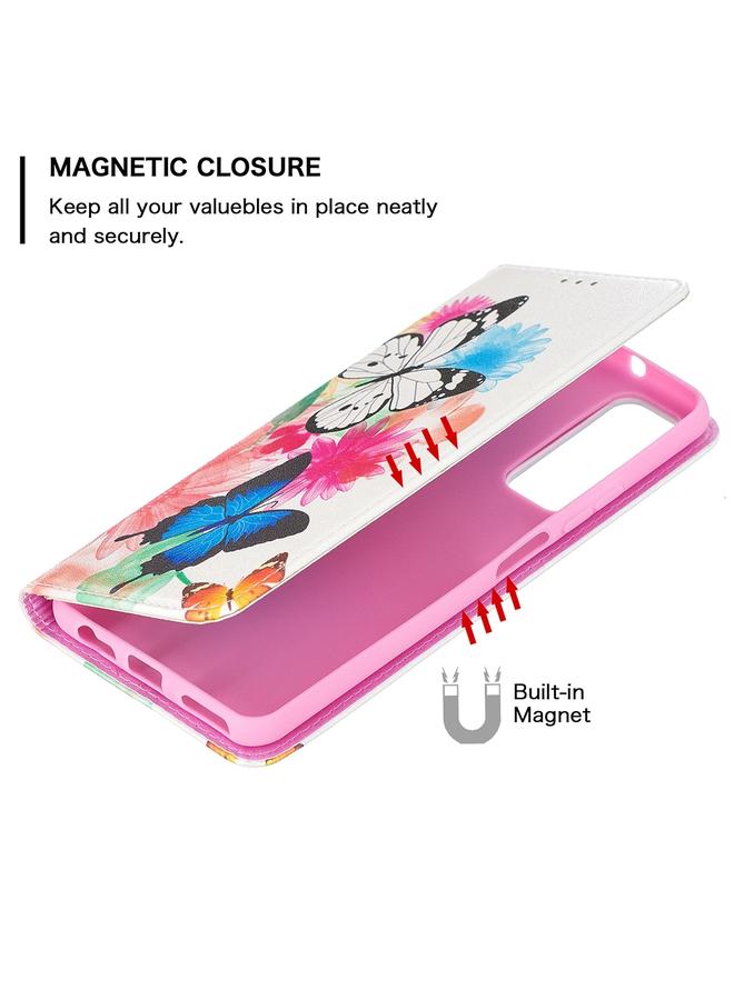 Zaboon Case For Huawei P smart 2021 / Y7a Colored Drawing Pattern Invisible Magnetic Horizontal Flip PU Leather Case with Holder & Card Slots & Wallet - Image 5