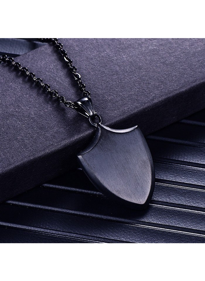 Large Shield Design Matte Black Steel Men's Necklace EK01SY - pzsku/ZF154F80DA72520A7AFCEZ/45/_/1725793862/bb3356d5-8b55-44c2-b3f2-d129b8d34112