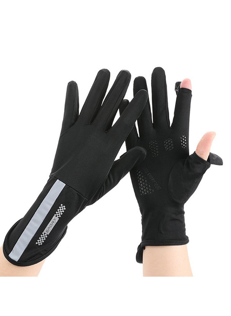 Women UV Sun Protection Gloves, Full Finger Touchscreen Non Slip Gloves Breathable Summer Outdoor Gloves  - Image 1