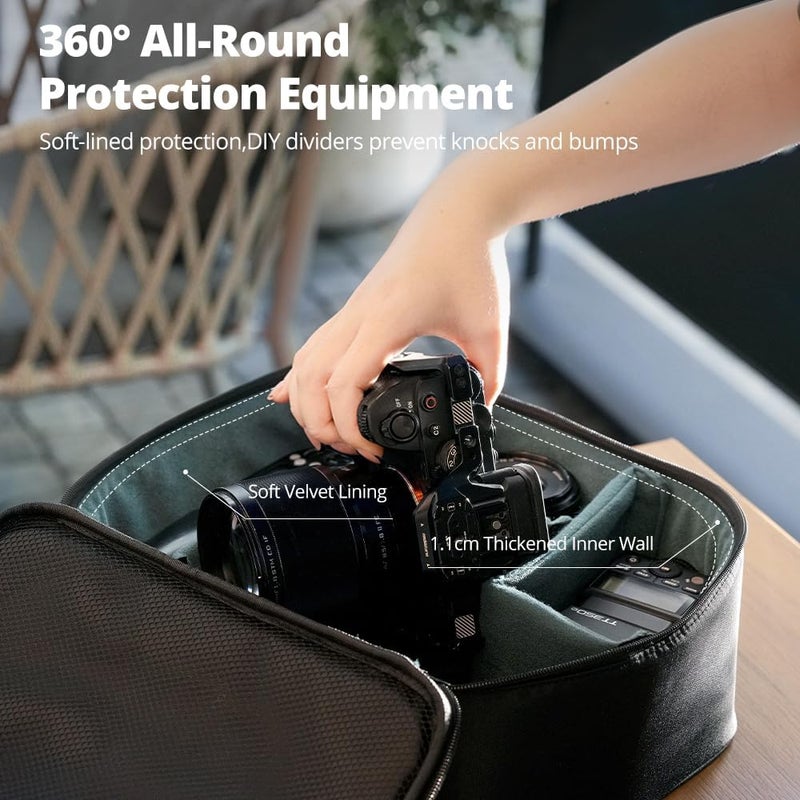AMBITFUL Carrying Bag Zoom P7 XL for Photography Equipments with Large Capacity, Multi-functional Storage Case for Mini Drone and Other Accessories,with Thick Sponges and Interial Mesh Layer (M) - Image 3