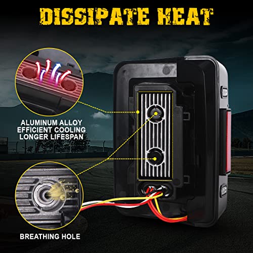 AUDEXEN LED Tail Lights Compatible with Jeep Wrangler JK JKU 2007-2018, Unique C Shaped Design Smoked Lens, 20W Reverse Lights, Built-in EMC, DOT Compliant, 2 PCS - Image 5