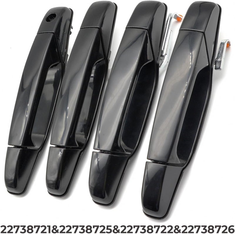 HEDORANCE 4PCS Exterior Black Door Handle Set for Chevy, GMC, Cadillac - Image 3