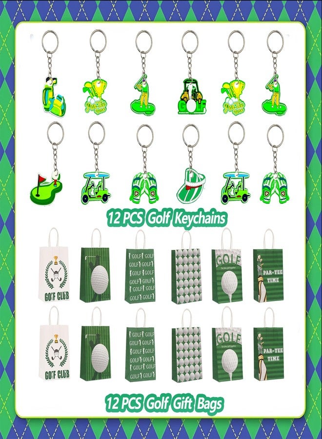 Meaxur 110 Pcs Golf Party Favor Set Includes Golf Theme Slap Bracelet Golf Drinking Straws Golf Ball Keychain Golf Gift Bags Golf Stickers for Golf Goodies Bags Filler Golf Birthday Party Decorations - Image 3