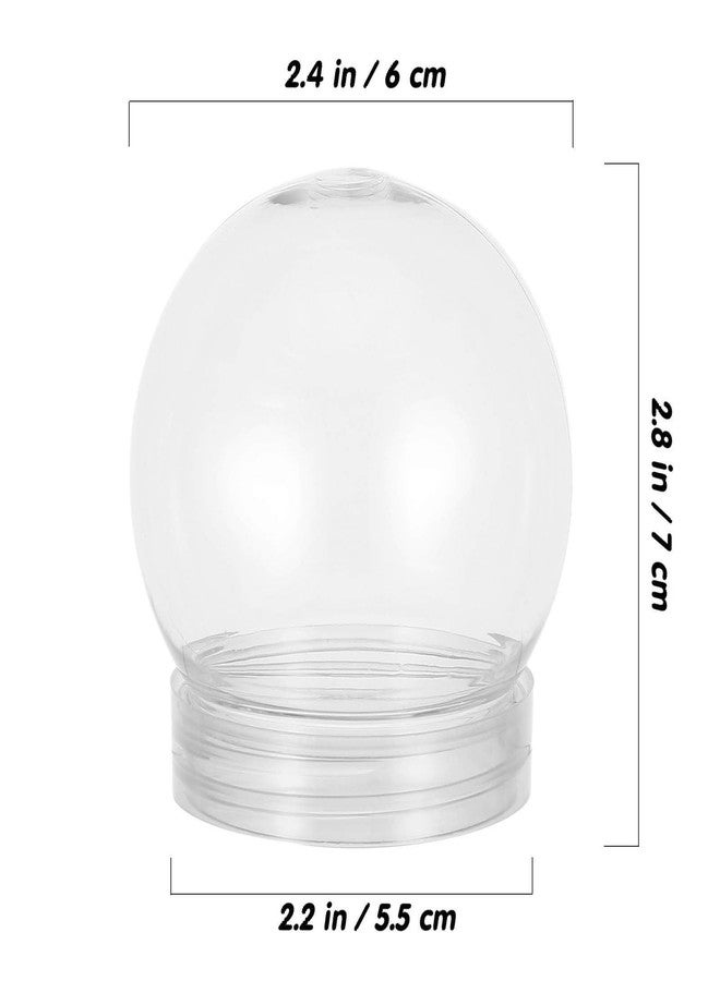 أموسفون مجموعة أموسفن المكونة من 20 زجاجة كروية الشكل مع أغطية لولبية، مجموعة صنع كرات الثلج الدائرية، زجاجات فارغة على شكل كرة، لوازم حرفية لتزيين حفلات الكريسماس - Image 2