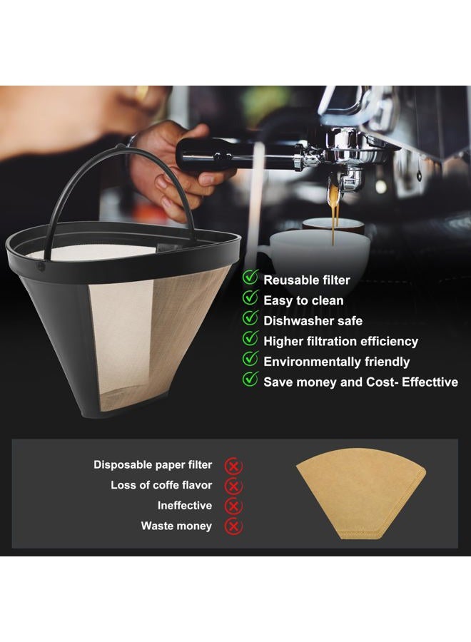 BRENSTEN Reusable #4 Cone Coffee Filter Basket for Ninja Coffee Makers Ninja Coffee Accessories - 1 Pack Permanent Replacement for Ninja Coffee Brewers - Image 4