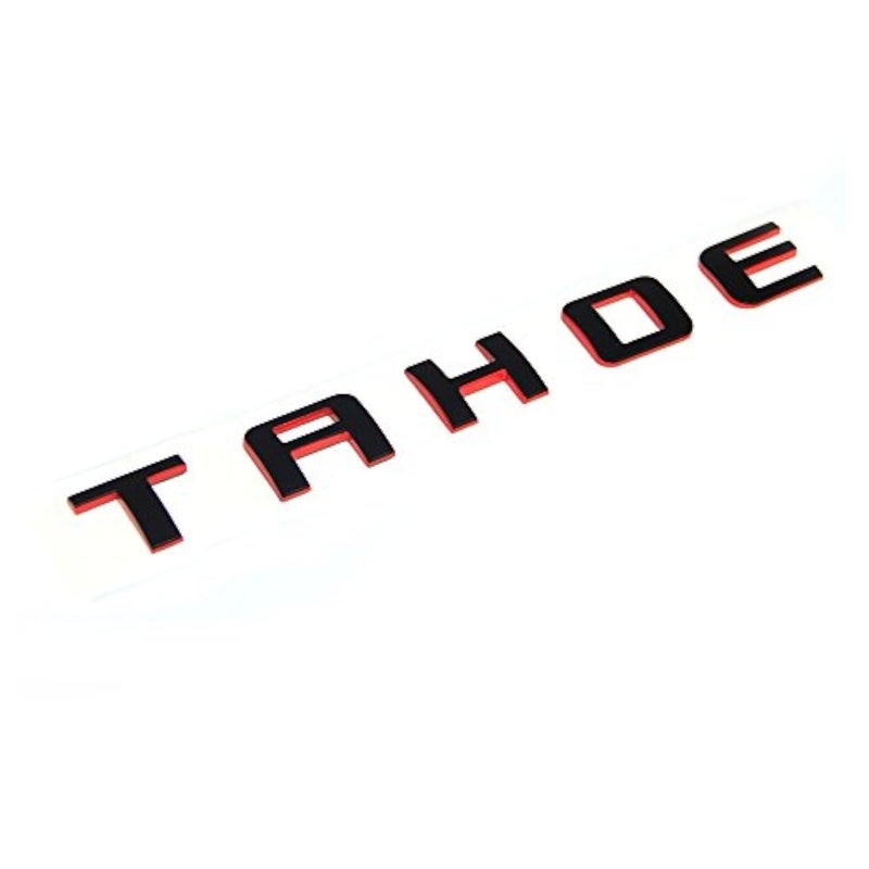 Yoaoo 1x OEM Redline Tahoe Emblems Letter Badge Compatible with for Tahoe Glossy 20072019 Red Line